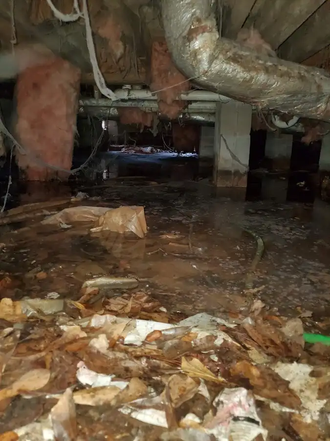 Crawl space flood assessment for Commercial Water Damage Restoration in Sherrelwood